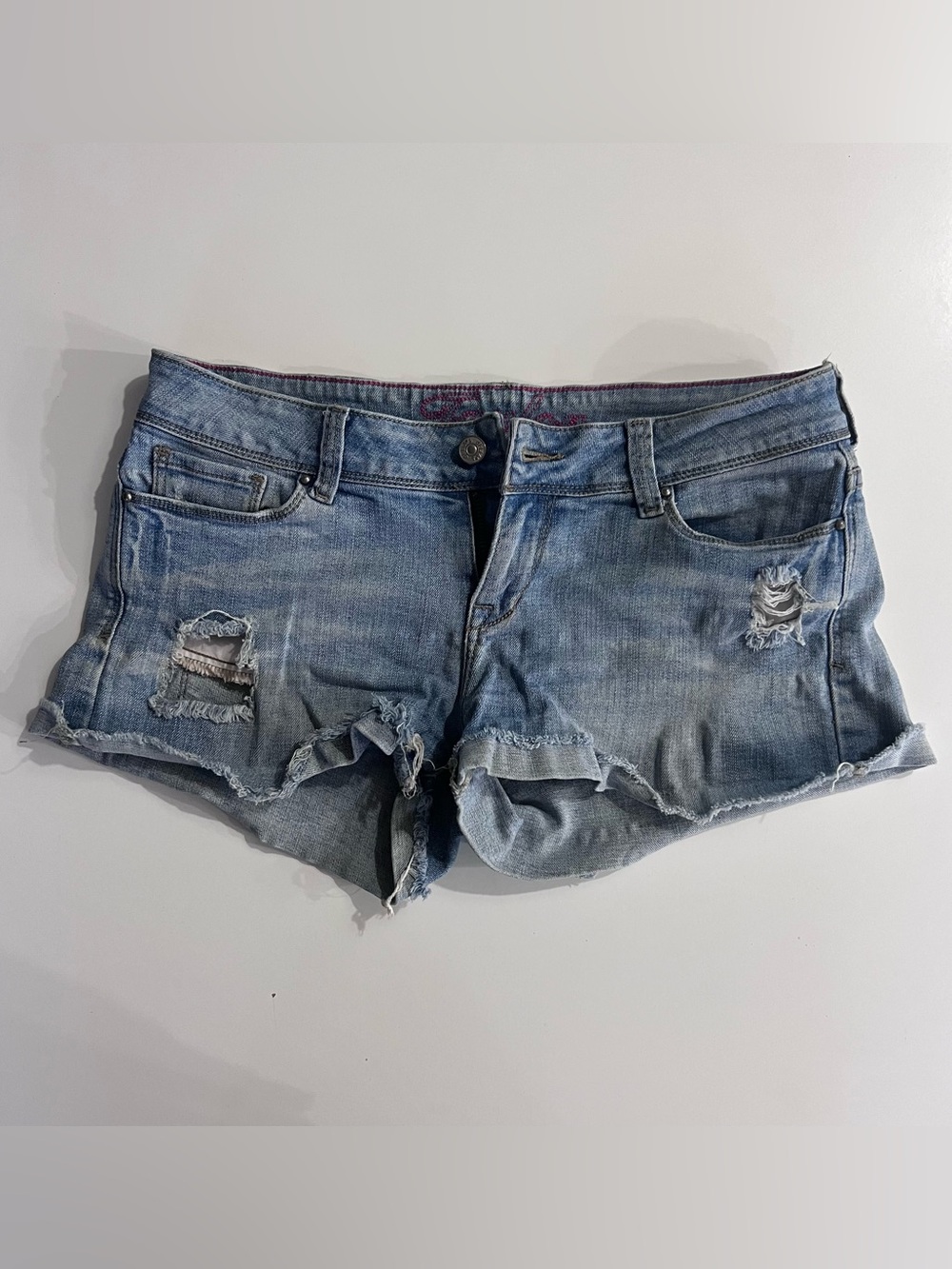 dELiA's Distressed Jean Shorts